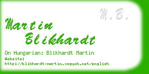 martin blikhardt business card